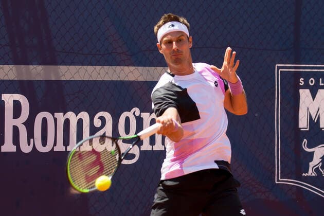 May 26, 2021, Parma, Italy: Parma, Italy, Tennis Club Parma, May 26, 2021, Norbert GOMBOS of the Slovakia during ATP, Tennis Herren 250 Emilia-Romagna Open 2021 - Tennis Internationals Tennis Internationals - ATP 250 Emilia-Romagna Open 2021, parma, Italy - ZUMAl164 20210526_zsa_l164_016 Copyright: xValerioxOrigox