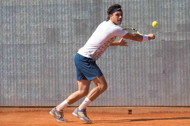 May 26, 2021, Parma, Italy: Parma, Italy, Tennis Club Parma, May 26, 2021, Marco CECCHINATO of the Italy.... during ATP, Tennis Herren 250 Emilia-Romagna Open 2021 - Tennis Internationals Tennis Internationals - ATP 250 Emilia-Romagna Open 2021, parma, Italy - ZUMAl164 20210526_zsa_l164_031 Copyright: xValerioxOrigox