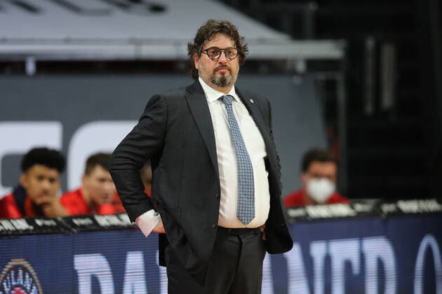 Head coach Andrea Trinchieri Muenchen during the game GER, FC Bayern Basketball vs Alba Berlin, Basketball, 1 Bundesliga, Playoffs 2020 2021, Final Game 3, 12 06 2021, GER, FC Bayern Basketball vs Alba Berlin, Basketball, 1 Bundesliga, Playoffs 2020 2021, Final Game 3, 12 06 2021, Muenchen Copyright: xEIBNER MarcelxEngelbrechtx EP_EER