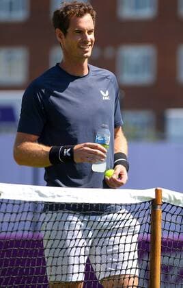 Mandatory Credit: Photo by Ella Ling BPI Shutterstock (12071105q) Andy Murray of Great Britain smiles during practice Cinch Championships, Practice, Tennis, Queens Club, London, UK - 13 June 2021 EDITORIAL USE ONLY No use with unauthorised audio, video, data, fixture lists, club league logos or live services. Online in-match use limited to 120 images, no video emulation. No use in betting, games or single club league player publications. Cinch Championships, Practice, Tennis, Queens Club, London, UK - 13 June 2021 EDITORIAL USE ONLY No use with unauthorised audio, video, data, fixture lists, club league logos or live services. Online in-match use limited to 120 images, no video emulation. No use in betting, games or single club league player publications. Copyright: xEllaxLing BPI Shutterstockx 12071105q