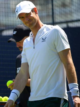 Mandatory Credit: Photo by Ella Ling BPI Shutterstock (12071591ab) Andy Murray of Great Britain smiles during practice Cinch Championships, Day One, Tennis, Queens Club, London, UK - 14 June 2021 EDITORIAL USE ONLY No use with unauthorised audio, video, data, fixture lists, club league logos or live services. Online in-match use limited to 120 images, no video emulation. No use in betting, games or single club league player publications. Cinch Championships, Day One, Tennis, Queens Club, London, UK - 14 June 2021 EDITORIAL USE ONLY No use with unauthorised audio, video, data, fixture lists, club league logos or live services. Online in-match use limited to 120 images, no video emulation. No use in betting, games or single club league player publications. Copyright: xEllaxLing BPI Shutterstockx 12071591ab