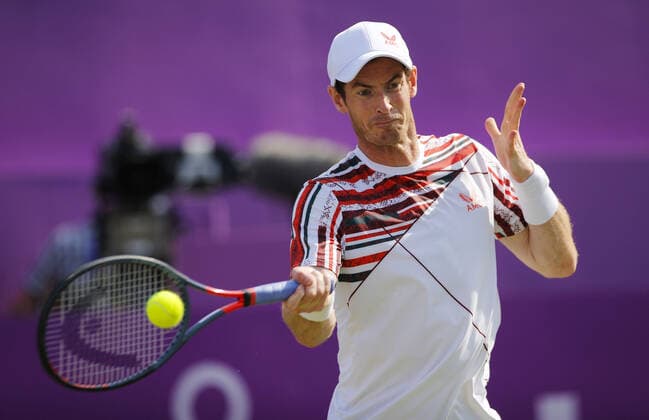 Mandatory Credit: Photo by Ella Ling BPI Shutterstock (12074706cs) Andy Murray of GBR in action Cinch Championships, Day Two, Tennis, Queens Club, London, UK - 15 June 2021 EDITORIAL USE ONLY No use with unauthorised audio, video, data, fixture lists, club league logos or live services. Online in-match use limited to 120 images, no video emulation. No use in betting, games or single club league player publications. Cinch Championships, Day Two, Tennis, Queens Club, London, UK - 15 June 2021 EDITORIAL USE ONLY No use with unauthorised audio, video, data, fixture lists, club league logos or live services. Online in-match use limited to 120 images, no video emulation. No use in betting, games or single club league player publications. Copyright: xEllaxLing BPI Shutterstockx 12074706cs