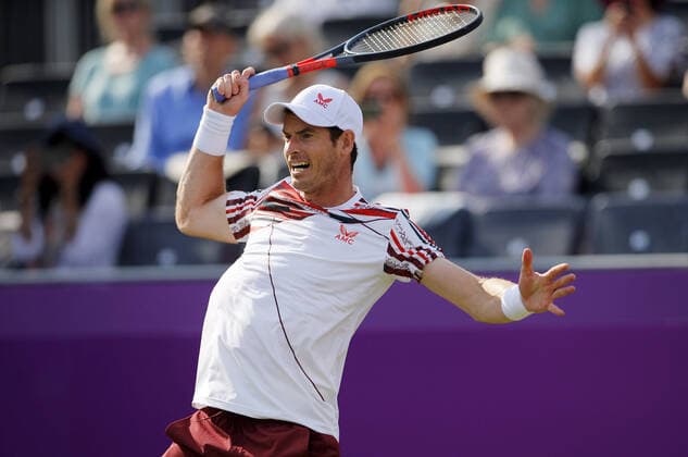 Mandatory Credit: Photo by Ella Ling BPI Shutterstock (12074706cn) Andy Murray of GBR in action Cinch Championships, Day Two, Tennis, Queens Club, London, UK - 15 June 2021 EDITORIAL USE ONLY No use with unauthorised audio, video, data, fixture lists, club league logos or live services. Online in-match use limited to 120 images, no video emulation. No use in betting, games or single club league player publications. Cinch Championships, Day Two, Tennis, Queens Club, London, UK - 15 June 2021 EDITORIAL USE ONLY No use with unauthorised audio, video, data, fixture lists, club league logos or live services. Online in-match use limited to 120 images, no video emulation. No use in betting, games or single club league player publications. Copyright: xEllaxLing BPI Shutterstockx 12074706cn