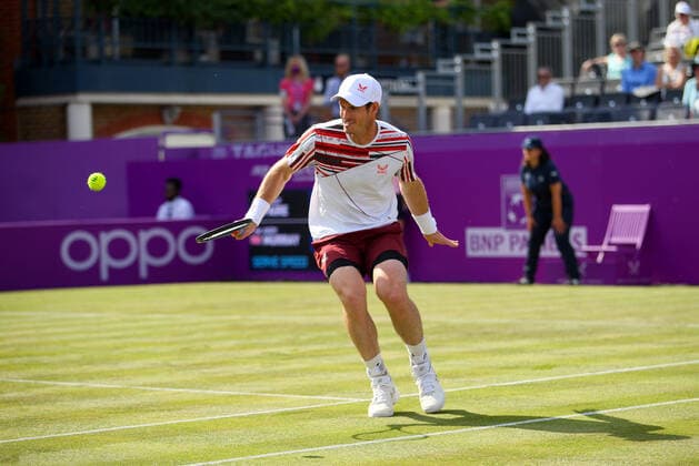 Mandatory Credit: Photo by Ella Ling BPI Shutterstock (12074706di) Andy Murray of GBR in action Cinch Championships, Day Two, Tennis, Queens Club, London, UK - 15 June 2021 EDITORIAL USE ONLY No use with unauthorised audio, video, data, fixture lists, club league logos or live services. Online in-match use limited to 120 images, no video emulation. No use in betting, games or single club league player publications. Cinch Championships, Day Two, Tennis, Queens Club, London, UK - 15 June 2021 EDITORIAL USE ONLY No use with unauthorised audio, video, data, fixture lists, club league logos or live services. Online in-match use limited to 120 images, no video emulation. No use in betting, games or single club league player publications. Copyright: xEllaxLing BPI Shutterstockx 12074706di