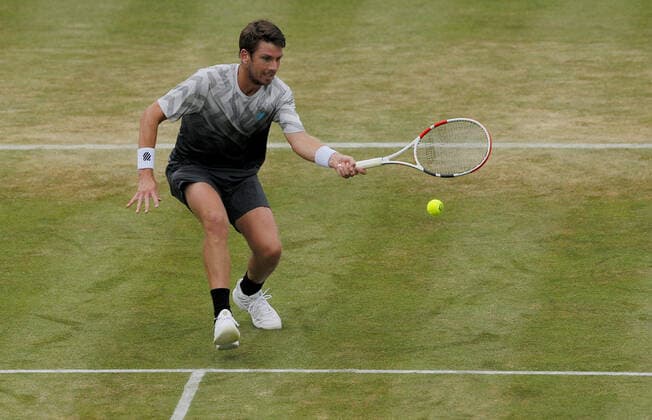 Mandatory Credit: Photo by Ella Ling BPI Shutterstock (12115521ar) Cameron Norrie of GBR in action Cinch Championships, Day Six, Tennis, Queens Club, London, UK - 19 June 2021 EDITORIAL USE ONLY No use with unauthorised audio, video, data, fixture lists, club league logos or live services. Online in-match use limited to 120 images, no video emulation. No use in betting, games or single club league player publications. Cinch Championships, Day Six, Tennis, Queens Club, London, UK - 19 June 2021 EDITORIAL USE ONLY No use with unauthorised audio, video, data, fixture lists, club league logos or live services. Online in-match use limited to 120 images, no video emulation. No use in betting, games or single club league player publications. Copyright: xEllaxLing BPI Shutterstockx 12115521ar