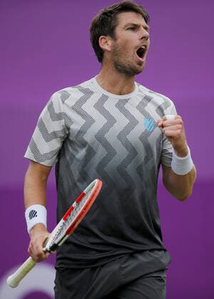Mandatory Credit: Photo by Ella Ling BPI Shutterstock (12115521bc) Cameron Norrie of Great Britain celebrates Cinch Championships, Day Six, Tennis, Queens Club, London, UK - 19 June 2021 EDITORIAL USE ONLY No use with unauthorised audio, video, data, fixture lists, club league logos or live services. Online in-match use limited to 120 images, no video emulation. No use in betting, games or single club league player publications. Cinch Championships, Day Six, Tennis, Queens Club, London, UK - 19 June 2021 EDITORIAL USE ONLY No use with unauthorised audio, video, data, fixture lists, club league logos or live services. Online in-match use limited to 120 images, no video emulation. No use in betting, games or single club league player publications. Copyright: xEllaxLing BPI Shutterstockx 12115521bc