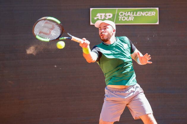 June 25, 2021, Milan, Italy: Milan, Italy, Aspria Harbour Club, June 25, 2021, The Serbian tennis player PeĘa Krstin during ATP, Tennis Herren Challenger Milano 2021 - Tennis Internationals Tennis Internationals - ATP Challenger Milano 2021, milan, Italy - ZUMAl164 20210625_zsa_l164_089 Copyright: xRobertaxCorradinx