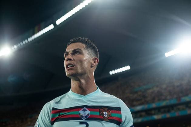 June 27, 2021, SEVILLA, SEVILLA, SPAIN: Cristiano Ronaldo of Portugal looks on during the UEFA EURO, EM, Europameisterschaft,Fussball 2020, Round of 16 football match between Belgium and Portugal at La Cartuja stadium on June 27, 2021 in Seville, Spain. SEVILLA SPAIN - ZUMAa181 20210627_zaa_a181_147 Copyright: xJoaquinxCorcherox