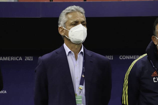 July 9, 2021, Brasilia, Federal District, Brazil: Coach Reinaldo Rueda, from Colombia, during soccer match between Colombia and Peru, valid for 3rd place in Copa America 2021, held at Mane Garrincha stadium, in Brasilia, Federal District, on Friday night (9). Copyright: xLecoxVianax
