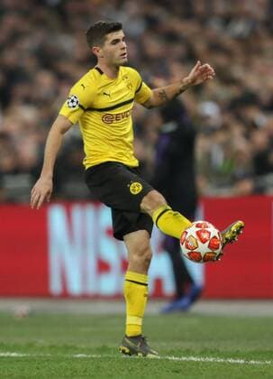 Mandatory Credit: Photo by Dave Shopland BPI Shutterstock (10104166o) Chelsea midfield player on loan to Dortmund Christian Pulisic Tottenham Hotspur v Borussia Dortmund, UEFA Champions League, Round of 16, 1st leg, Football, Wembley Stadium, London, UK - 13 Feb 2019 Editorial use only Tottenham Hotspur v Borussia Dortmund, UEFA Champions League, Round of 16, 1st leg, Football, Wembley Stadium, London, UK - 13 Feb 2019 Editorial use only Copyright: xDavexShopland BPI Shutterstockx 10104166o