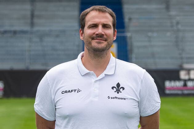 12 07 2021, xfux, football 2 Bundesliga, SV Darmstadt 98, 2 BL, porträttermin 2021 2022, emonline emspor, v l rehab coach Florian Bauer, SV Darmstadt 98, 2 BL, porträttermin 2021 2022 Darmstadt
