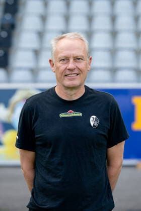 Christian Streich SC Freiburg, Coach , GER, SC Freiburg, 29 07 2021, Media Day Fussball Bundesliga, Spielzeit 2021 2022 DFL REGULATIONS PROHIBIT ANY USE OF PHOTOGRAPHS AS IMAGE SEQUENCES AND OR uerthQUASI VIDEO GER, SC Freiburg, 29 07 2021, Media Day Fussball Bundesliga, Spielzeit 2021 2022 Freiburg Copyright: xEibnerxPressefotox EP_EER
