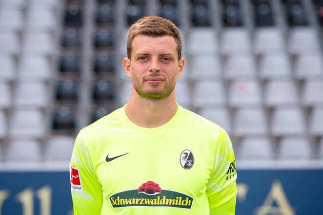 Benjamin Uphoff SC Freiburg, 1 , GER, SC Freiburg, 29 07 2021, Media Day Fussball Bundesliga, Spielzeit 2021 2022 DFL REGULATIONS PROHIBIT ANY USE OF PHOTOGRAPHS AS IMAGE SEQUENCES AND OR uerthQUASI VIDEO GER, SC Freiburg, 29 07 2021, Media Day Fussball Bundesliga, Spielzeit 2021 2022 Freiburg Copyright: xEibnerxPressefotox EP_EER