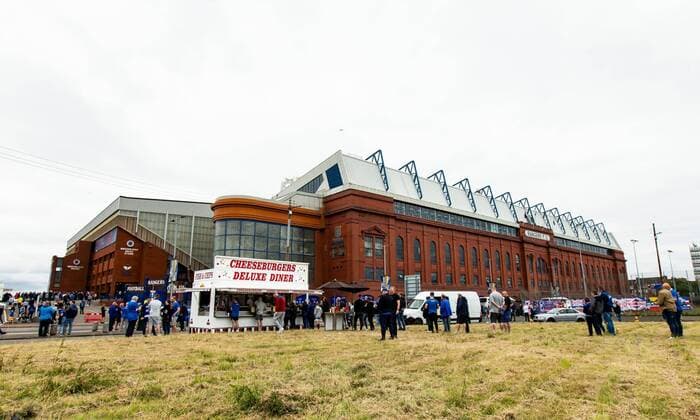 Mandatory Credit: Photo by Luke Nickerson Rangers FC Shutterstock (12240358p) A general view of Ibrox Stadium Rangers v Livingston, Scottish Premiership, Football, Ibrox Stadium, Glasgow, UK - 31 July 2021 EDITORIAL USE ONLY No use with unauthorised audio, video, data, fixture lists, club league logos or live services. Online in-match use limited to 120 images, no video emulation. No use in betting, games or single club league player publications. Rangers v Livingston, Scottish Premiership, Football, Ibrox Stadium, Glasgow, UK - 31 July 2021 EDITORIAL USE ONLY No use with unauthorised audio, video, data, fixture lists, club league logos or live services. Online in-match use limited to 120 images, no video emulation. No use in betting, games or single club league player publications. Copyright: xLukexNickerson RangersxFC Shutterstockx 12240358p