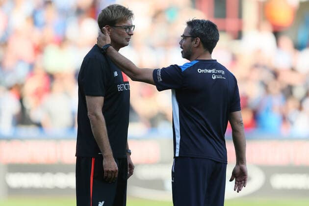 Mandatory Credit: Photo by Paul Currie BPI Shutterstock (5777936q) Liverpool manager Jurgen Klopp and Huddersfield Town manager David Wagner before the Pre Season Friendly match between Huddersfield Town and Liverpool, at the John Smiths Stadium, on July 20th 2016 Football - Club Friendlies 2016 Huddersfield Town v Liverpool John Smith s Stadium, Huddersfield, United Kingdom - 20 Jul 2016 EDITORIAL USE ONLY No use with unauthorised audio, video, data, fixture lists, club league logos or live services. Online in-match use limited to 75 images, no video emulation. No use in betting, games or single club league player publications. Football - Club Friendlies 2016 Huddersfield Town v Liverpool John Smith s Stadium, Huddersfield, United Kingdom - 20 Jul 2016 EDITORIAL USE ONLY No use with unauthorised audio, video, data, fixture lists, club league logos or live services. Online in-match use limited to 75 images, no video emulation. No use in betting, games or single club league player publications. Copyright: xPaulxCurrie BPI Shutterstockx 5777936q