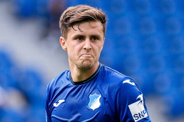 Christoph Baumgartner Hoffenheim, 14 , looking disappointed, disappointment, frustration, disappointed, pessimistic, single image, action, action, portrait, portrait, 11 09 2021, Sinsheim Germany , Football, Bundesliga, TSG 1899 Hoffenheim 1 FSV Mainz 05, DFB DFL REGULATIONS PROHIBIT ANY USE OF PHOTOGRAPHS AS IMAGE SEQUENCES AND OR QUASI VIDEO xozx