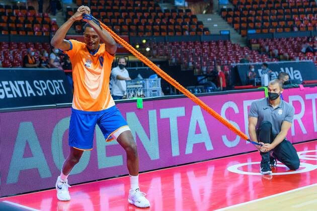 Semaj Christon ratiopharm Ulm, 0 at warmup FC Bayern Muenchen vs ratiopharm Ulm, basketball, BBL, 1 matchday, 2021 2022 season, 26 09 2021 FC Bayern Muenchen vs ratiopharm Ulm, basketball, BBL, 1 matchday, 2021 2022 season, 26 09 2021 Muenchen Copyright: xEibnerxPressefotox xHeikexFeinerx EP_HFR