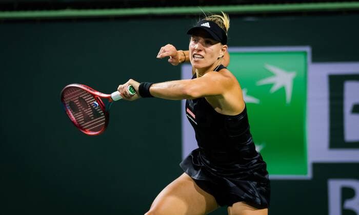 Mandatory Credit: Photo by Rob Prange Shutterstock (12524631cl) Angelique Kerber of Germany in action during the second round at the 2021 BNP Paribas Open WTA, Tennis Damen 1000 tennis tournament BNP Paribas Open, Tennis, Day 4, Indian Wells Tennis Garden, California, USA - 09 Oct 2021 BNP Paribas Open, Tennis, Day 4, Indian Wells Tennis Garden, California, USA - 09 Oct 2021 Copyright: xRobxPrange Shutterstockx 12524631cl
