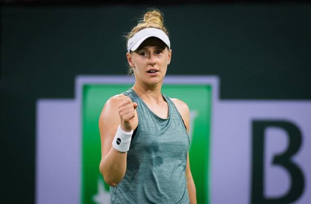 Mandatory Credit: Photo by Rob Prange Shutterstock (12524631ey) Alison Riske of the United States in action during the second round at the 2021 BNP Paribas Open WTA, Tennis Damen 1000 tennis tournament BNP Paribas Open, Tennis, Day 4, Indian Wells Tennis Garden, California, USA - 09 Oct 2021 BNP Paribas Open, Tennis, Day 4, Indian Wells Tennis Garden, California, USA - 09 Oct 2021 Copyright: xRobxPrange Shutterstockx 12524631ey