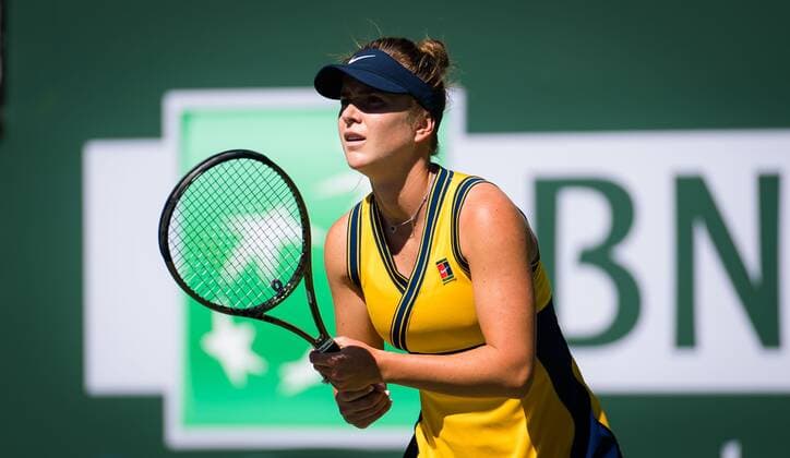 Mandatory Credit: Photo by Rob Prange Shutterstock (12524632k) Elina Svitolina of the Ukraine in action during the third round at the 2021 BNP Paribas Open WTA, Tennis Damen 1000 tennis tournament BNP Paribas Open, Tennis, Day 5, Indian Wells Tennis Garden, California, USA - 10 Oct 2021 BNP Paribas Open, Tennis, Day 5, Indian Wells Tennis Garden, California, USA - 10 Oct 2021 Copyright: xRobxPrange Shutterstockx 12524632k