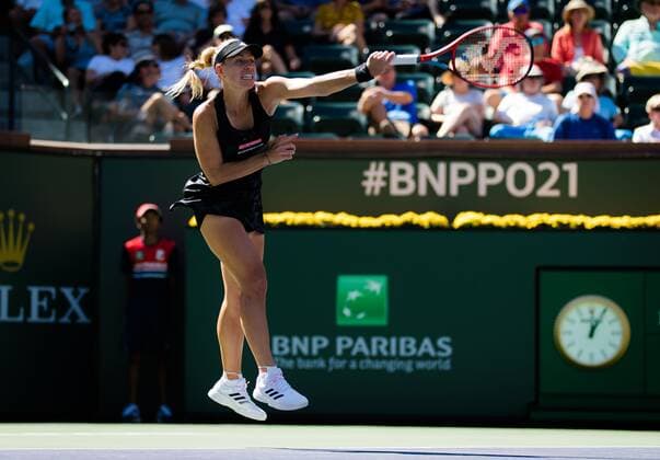 Mandatory Credit: Photo by Rob Prange Shutterstock (12524633l) Angelique Kerber of Germany in action during the third round at the 2021 BNP Paribas Open WTA, Tennis Damen 1000 tennis tournament BNP Paribas Open, Tennis, Day 6, Indian Wells Tennis Garden, California, USA - 11 Oct 2021 BNP Paribas Open, Tennis, Day 6, Indian Wells Tennis Garden, California, USA - 11 Oct 2021 Copyright: xRobxPrange Shutterstockx 12524633l