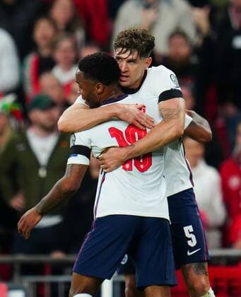 Mandatory Credit: Photo by Javier Garcia Shutterstock (12534018ab) John Stones of England celebrates his goal 1-1 England v Hungary, FIFA World Cup, WM, Weltmeisterschaft, Fussball 2022 Qualifying, Group I, Football, Wembley Stadium, London, UK - 12 Oct 2021 EDITORIAL USE ONLY No use with unauthorised audio, video, data, fixture lists, club league logos or live services. Online in-match use limited to 120 images, no video emulation. No use in betting, games or single club league player publications. England v Hungary, FIFA World Cup 2022 Qualifying, Group I, Football, Wembley Stadium, London, UK - 12 Oct 2021 EDITORIAL USE ONLY No use with unauthorised audio, video, data, fixture lists, club league logos or live services. Online in-match use limited to 120 images, no video emulation. No use in betting, games or single club league player publications. Copyright: xJavierxGarcia Shutterstockx 12534018ab