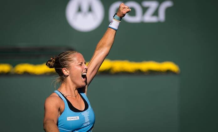 Mandatory Credit: Photo by Rob Prange Shutterstock (12524635bs) Shelby Rogers of the United States in action during the fourth round at the 2021 BNP Paribas Open WTA, Tennis Damen 1000 tennis tournament BNP Paribas Open, Tennis, Day 7, Indian Wells Tennis Garden, California, USA - 12 Oct 2021 BNP Paribas Open, Tennis, Day 7, Indian Wells Tennis Garden, California, USA - 12 Oct 2021 Copyright: xRobxPrange Shutterstockx 12524635bs