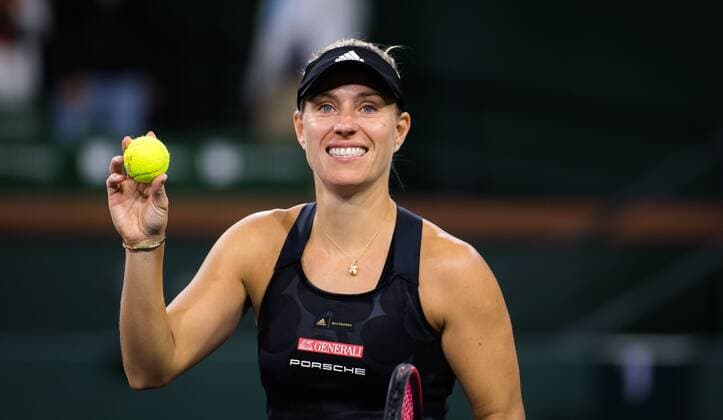 Mandatory Credit: Photo by Rob Prange Shutterstock (12524635ft) Angelique Kerber of Germany in action during the fourth round at the 2021 BNP Paribas Open WTA, Tennis Damen 1000 tennis tournament BNP Paribas Open, Tennis, Day 7, Indian Wells Tennis Garden, California, USA - 12 Oct 2021 BNP Paribas Open, Tennis, Day 7, Indian Wells Tennis Garden, California, USA - 12 Oct 2021 Copyright: xRobxPrange Shutterstockx 12524635ft