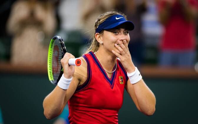 Sport Bilder des Tages Mandatory Credit: Photo by Rob Prange Shutterstock (12524639ap) Paula Badosa of Spain in action during the semi-final of the 2021 BNP Paribas Open WTA, Tennis Damen 1000 tennis tournament BNP Paribas Open, Tennis, Day 10, Indian Wells Tennis Garden, California, USA - 15 Oct 2021 BNP Paribas Open, Tennis, Day 10, Indian Wells Tennis Garden, California, USA - 15 Oct 2021 Copyright: xRobxPrange Shutterstockx 12524639ap