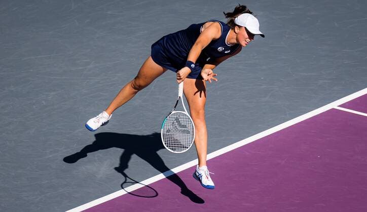 Tennis, WTA Finals in Guadalajara, Iga Swiatek - Paula Badosa Mandatory Credit: Photo by Rob Prange Shutterstock (12596813i) Iga Swiatek of Poland in action during the third round robin match at the 2021 Akron WTA, Tennis Damen Finals Guadalajara WTA tennis tournament Akron WTA Finals, Day 6, Tennis, Panamerican Tennis Center Guadalajara, Mexico - 15 Nov 2021 Akron WTA Finals, Day 6, Tennis, Panamerican Tennis Center Guadalajara, Mexico - 15 Nov 2021 Copyright: xRobxPrange Shutterstockx 12596813i