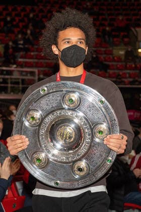 Leroy Sane FC Bayern Muenchen, 10 , GER, Annual General Meeting 2021 of FC Bayern Muenchen e V , Football, Bundesliga, Season 2021 2022, 25 11 2021, GER, Annual General Meeting 2021 of FC Bayern Muenchen e V , Football, Bundesliga, Season 2021 2022, 25 11 2021 Muenchen Copyright: xEibner-Pressefoto SaschaxWaltherx EP_EER