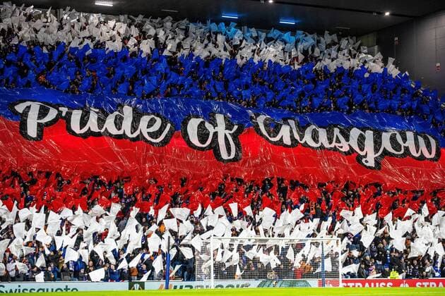 Mandatory Credit: Photo by Kirk O Rourke Rangers FC Shutterstock (12617967ih) Rangers fans during the Europa League match at Ibrox Stadium, Glasgow. Rangers v Sparta Prague, UEFA Europa League, Group A, Football, Ibrox Stadium, Glasgow, UK - 25 Nov 2021 Rangers v Sparta Prague, UEFA Europa League, Group A, Football, Ibrox Stadium, Glasgow, UK - 25 Nov 2021 Copyright: xKirkxO Rourke RangersxFC Shutterstockx 12617967ih
