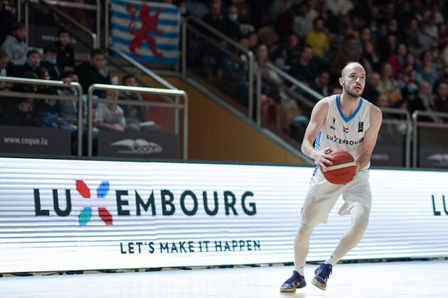 Basketball Eurobasket messieurs 28 11 2021, Basketball Eurobasket messieurs, men, season 2021 2022, Luxembourg, Luxembourg, Coque, Gymnase Coque, Luxembourg, Luxembourg LUX Romania, Romania ROM vl Philippe Gutenkauf FLBB Luxembourg 7