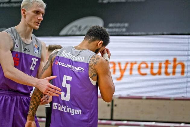 medi bayreuth BG Goettingen , Basketball, Bundesliga, BBL, Spieltag 2, Spielzeit 2021 2022, 05 01 2022, medi bayreuth BG Goettingen , Basketball, Bundesliga, BBL, Spieltag 2, Spielzeit 2021 2022, 05 01 2022, Foto EIBNER Thorsten Ochs Bayreuth Copyright: xEibner-Pressefoto ThorstenxOchsx EP_TOS