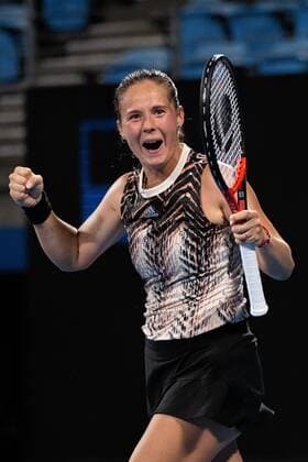 Mandatory Credit: Photo by Shutterstock (12757785z) Daria Kasatkina celebrates victory after winning her Quarter Final Match Sydney Tennis Classic, Day 5, Tennis, Olympic Park, Sydney, Australia - 13 Jan 2022 Sydney Tennis Classic, Day 5, Tennis, Olympic Park, Sydney, Australia - 13 Jan 2022 Copyright: xShutterstockx 12757785z