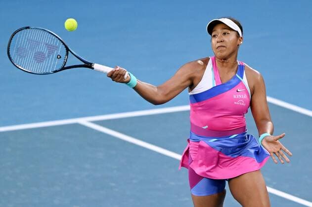 Mandatory Credit: Photo by James Gourley Shutterstock (12763717ej) Naomi Osaka during her second round match Australian Open, Day Three, Tennis, Melbourne Park, Melbourne, Australia - 19 Jan 2022 Australian Open, Day Three, Tennis, Melbourne Park, Melbourne, Australia - 19 Jan 2022 Copyright: xJamesxGourley Shutterstockx 12763717ej