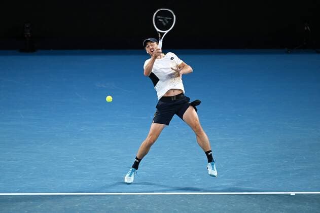 Mandatory Credit: Photo by James Gourley Shutterstock (12763717fq) John Millman during his second round match Australian Open, Day Three, Tennis, Melbourne Park, Melbourne, Australia - 19 Jan 2022 Australian Open, Day Three, Tennis, Melbourne Park, Melbourne, Australia - 19 Jan 2022 Copyright: xJamesxGourley Shutterstockx 12763717fq