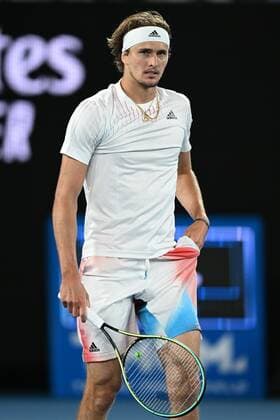 Mandatory Credit: Photo by James Gourley Shutterstock (12763717hj) Alexander Zverev during his second round match Australian Open, Day Three, Tennis, Melbourne Park, Melbourne, Australia - 19 Jan 2022 Australian Open, Day Three, Tennis, Melbourne Park, Melbourne, Australia - 19 Jan 2022 Copyright: xJamesxGourley Shutterstockx 12763717hj
