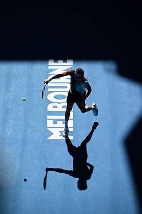 Mandatory Credit: Photo by James Gourley Shutterstock (12765058eg) Stefanos Tsitsipas during his second round match Australian Open, Day Four, Tennis, Melbourne Park, Melbourne, Australia - 20 Jan 2022 Australian Open, Day Four, Tennis, Melbourne Park, Melbourne, Australia - 20 Jan 2022 Copyright: xJamesxGourley Shutterstockx 12765058eg