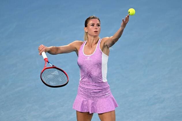 Mandatory Credit: Photo by James Gourley Shutterstock (12765086gt) Camila Giorgi during her third round match Australian Open, Day Five, Tennis, Melbourne Park, Melbourne, Australia - 21 Jan 2022 Australian Open, Day Five, Tennis, Melbourne Park, Melbourne, Australia - 21 Jan 2022 Copyright: xJamesxGourley Shutterstockx 12765086gt