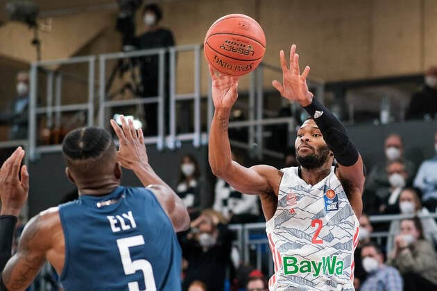 Corey Walden FC Bayern Muenchen, 2 , MLP Academics Heidelberg vs FC Bayern Muenchen, Basketball, easyCredit Bundesliga, 18 Spieltag, Saison 2021 2022, 23 01 2022, MLP Academics Heidelberg vs FC Bayern Muenchen, Basketball, easyCredit Bundesliga, 18 Spieltag, Saison 2021 2022, 23 01 2022, Heidelberg Copyright: xEibner-Pressefotox EP_EER