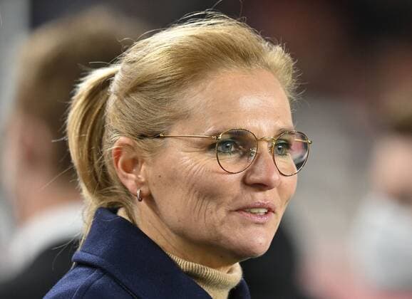 Mandatory Credit: Photo by Richard Lee Shutterstock (12809684c) Sarina Wiegman head coach of England Women England Women v Canada Women, Arnold Clark Cup 2022, Football, Riverside Stadium, Middlesbrough, UK - 17 Feb 2022 EDITORIAL USE ONLY No use with unauthorised audio, video, data, fixture lists, club league logos or live services. Online in-match use limited to 120 images, no video emulation. No use in betting, games or single club league player publications. England Women v Canada Women, Arnold Clark Cup 2022, Football, Riverside Stadium, Middlesbrough, UK - 17 Feb 2022 EDITORIAL USE ONLY No use with unauthorised audio, video, data, fixture lists, club league logos or live services. Online in-match use limited to 120 images, no video emulation. No use in betting, games or single club league player publications. Copyright: xRichardxLee Shutterstockx 12809684c