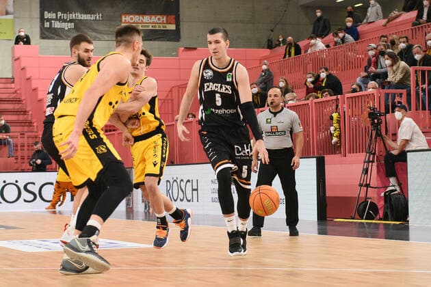 Petar Aranitovic Itzehoe Eagles 5 Tigers Tuebingen vs Itzehoe Eagles Basketball, Men, Barmer, 2 Basketball Bundesliga, ProA Hauptrunde , 26 Spieltag, 09 03 2022 Foto Eibner Tobias Baur Tigers Tuebingen vs Itzehoe Eagles Basketball, 2 Basketball Bundesliga, Liga Pro A, 26 Spieltag, 09 03 2022 Tuebingen Copyright: xEibner-Pressefotox EP_TBR