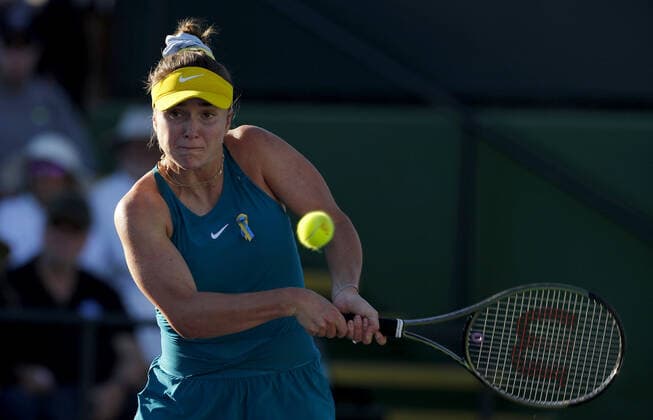 Mandatory Credit: Photo by Ella Ling Shutterstock (12844917bb) Elina Svitolina of Ukraine in action BNP Paribas Open, Tennis, Day 3, Indian Wells Tennis Garden, California, USA - 11 Mar 2022 BNP Paribas Open, Tennis, Day 3, Indian Wells Tennis Garden, California, USA - 11 Mar 2022 Copyright: xEllaxLing Shutterstockx 12844917bb
