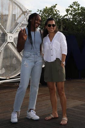 March 20, 2022, Miami, Florida, United States Of America: MIAMI, FLORIDA - MARCH 20: Coco Gauff attends the 2022 Miami Open Womenâ€⠢s Draw Ceremony Hosted by Ruthie Polinksi of NBC6, the Miami Open Womenâ€⠢s Draw ceremony will feature World No. 5 Anett Kontaveit, and Florida-native Coco Gauff, tournament director James Blake, and co-tournament referee Pam Whytcross at The Wharf on March 20, 2022 in Miami, Florida...People: Coco Gauff Miami United States Of America - ZUMAs214 20220320_zda_s214_033 Copyright: xSMGx