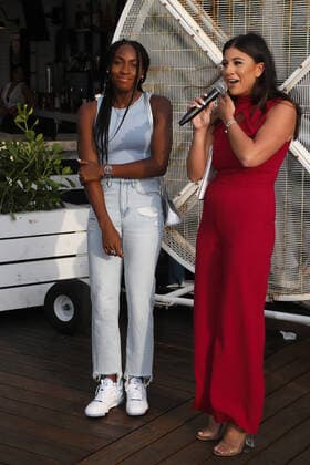March 20, 2022, Miami, Florida, United States Of America: MIAMI, FLORIDA - MARCH 20: Coco Gauff, Ruthie Polinski attends the 2022 Miami Open Womens Draw Ceremony Hosted by Ruthie Polinksi of NBC6, the Miami Open Womens Draw ceremony will feature World No. 5 Anett Kontaveit, and Florida-native Coco Gauff, tournament director James Blake, and co-tournament referee Pam Whytcross at The Wharf on March 20, 2022 in Miami, Florida...People: Coco Gauff, Ruthie Polinski Miami United States Of America - ZUMAs214 20220320_zda_s214_017 Copyright: xSMGx