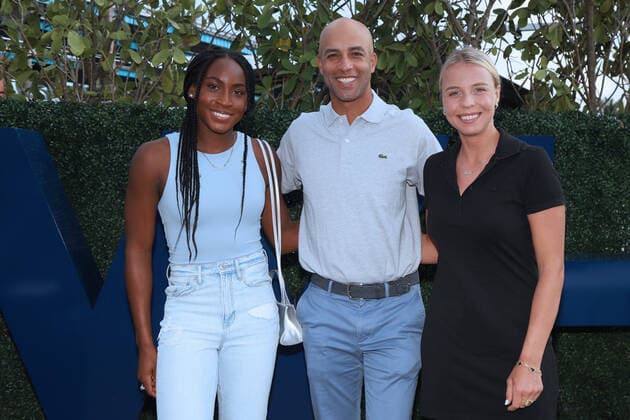 March 20, 2022, Miami, Florida, United States Of America: MIAMI, FLORIDA - MARCH 20: Coco Gauff, James Blake, Anett Kontaveit attends the 2022 Miami Open Womens Draw Ceremony Hosted by Ruthie Polinksi of NBC6, the Miami Open Womens Draw ceremony will feature World No. 5 Anett Kontaveit, and Florida-native Coco Gauff, tournament director James Blake, and co-tournament referee Pam Whytcross at The Wharf on March 20, 2022 in Miami, Florida...People: Coco Gauff, James Blake, Anett Kontaveit Miami United States Of America - ZUMAs214 20220320_zda_s214_023 Copyright: xSMGx