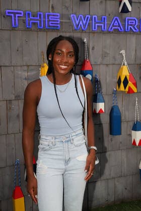 March 20, 2022, Miami, Florida, United States Of America: MIAMI, FLORIDA - MARCH 20: Coco Gauff attends the 2022 Miami Open Womenâ€⠢s Draw Ceremony Hosted by Ruthie Polinksi of NBC6, the Miami Open Womenâ€⠢s Draw ceremony will feature World No. 5 Anett Kontaveit, and Florida-native Coco Gauff, tournament director James Blake, and co-tournament referee Pam Whytcross at The Wharf on March 20, 2022 in Miami, Florida...People: Coco Gauff Miami United States Of America - ZUMAs214 20220320_zda_s214_045 Copyright: xSMGx