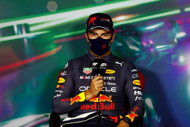 PEREZ Sergio (mex), Red Bull Racing RB18, portrait, post qualifying press conference, PK, Pressekonferenz during the Formula 1 STC Saudi Arabian Grand Prix 2022, 2nd round of the 2022 FIA Formula One World Championship, WM, Weltmeisterschaft on the Jeddah Corniche Circuit, from March 25 to 27, 2022 in Jeddah, Saudi Arabia - F1 - SAUDI ARABIAN GRAND PRIX 2022 DPPI Panoramic GP2202_202208_X4I9757