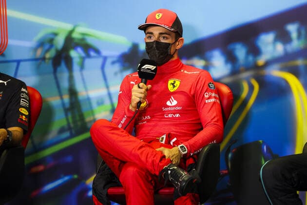 LECLERC Charles (mco), Scuderia Ferrari F1-75, portrait, post race press conference, PK, Pressekonferenz during the Formula 1 Heineken Australian Grand Prix 2022, 3rd round of the 2022 FIA Formula One World Championship, WM, Weltmeisterschaft on the Albert Park Circuit, from April 8 to 10, 2022 in Melbourne, Australia - F1 - AUSTRALIAN GRAND PRIX 2022 - RACE DPPI Panoramic 00122009_GOOD9284.JPG_